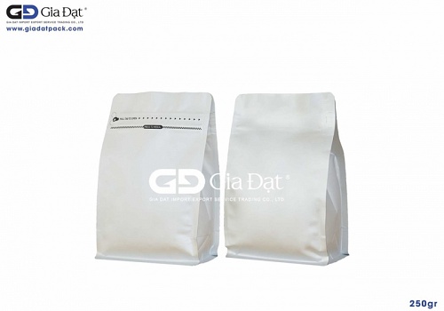 Túi Zip đáy bằng màu bạc